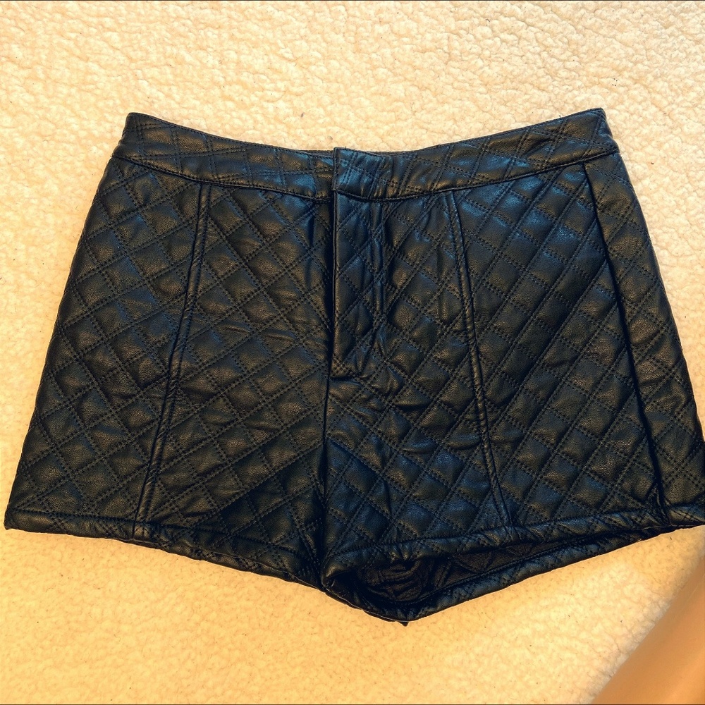 Forever 21 Black Faux leather shorts - women